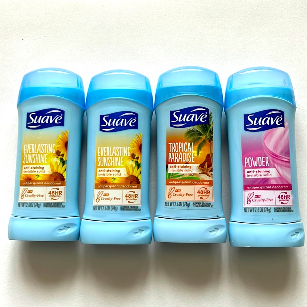 Lot of 4 NEW Suave deodorants